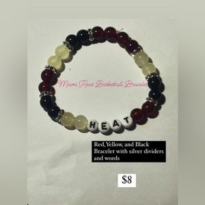 Miami Heat Basketball Bracelet